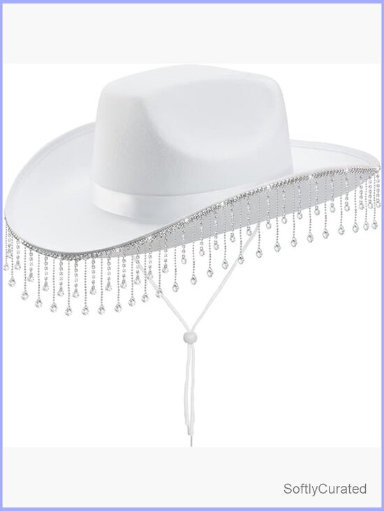 Rhinestone Cowboy Hat for Women Bachelorette Party Wedding Bride